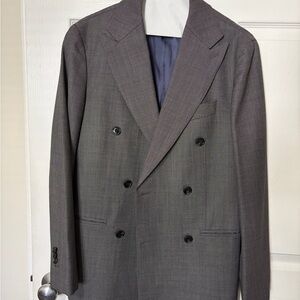 Suitsupply Gray Double-Breasted Men's Suit